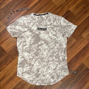 Hollister Men’s Gray Tie-Dye Shirt